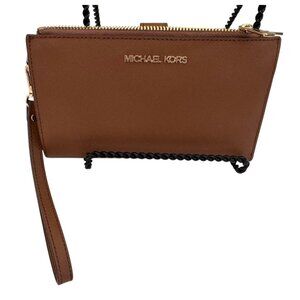 Michael Kors Jet Set Large Leather Smartphone Wristlet Wallet